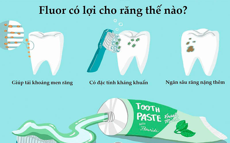 Fluor có nhiều tác dụng cho sức khỏe răng miệng