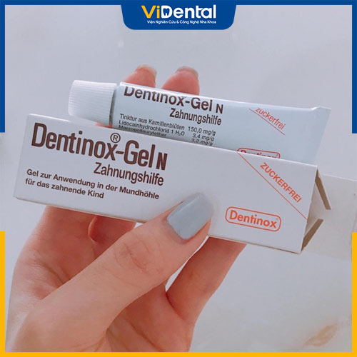 Bao bì sản phẩm Dentinox-Gel - kem bôi cho bé mọc răng không đau