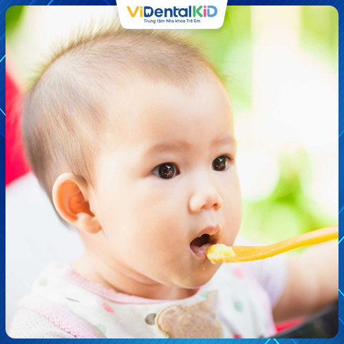 Nhiều phụ huynh thắc mắc bé chưa mọc răng có nên cho ăn cơm?