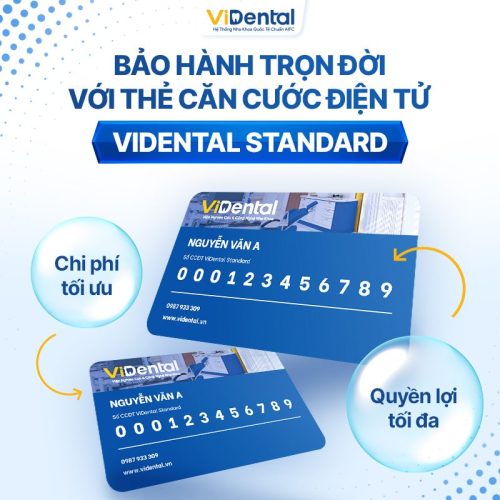 Cam kết bảo hành trọn đời với thẻ căn cước điện tử ViDental Standard