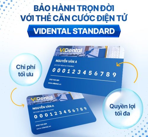 Bảo hành thông mình với thẻ căn cước điện tử ViDental Standard